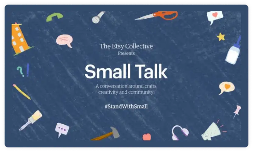 Etsy webinar "Small talk with the Etsy collective"