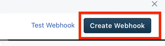 Click on Create Webhook