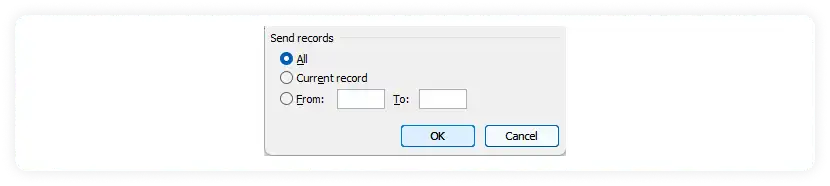 Choose records type