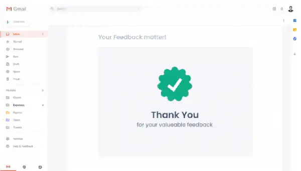 AMP feedback form in action