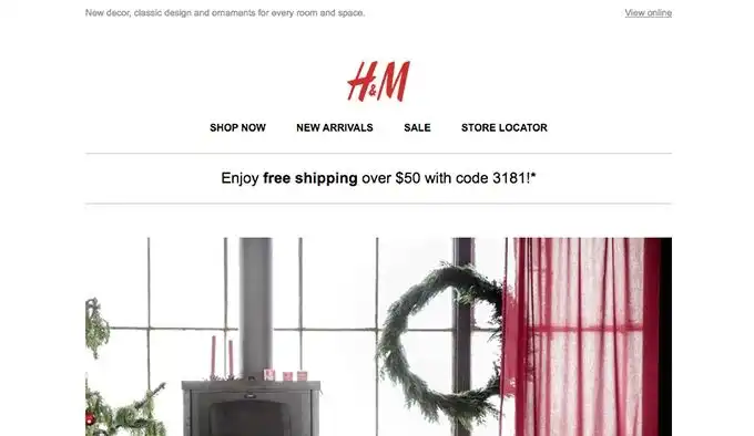 H\&M email header design