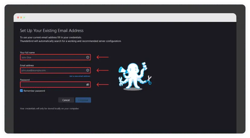 Enter your login details