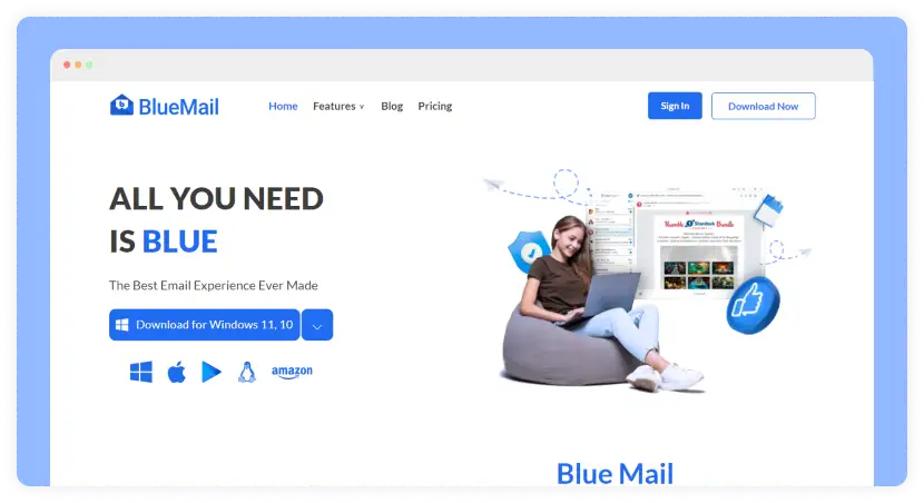 Blue mail