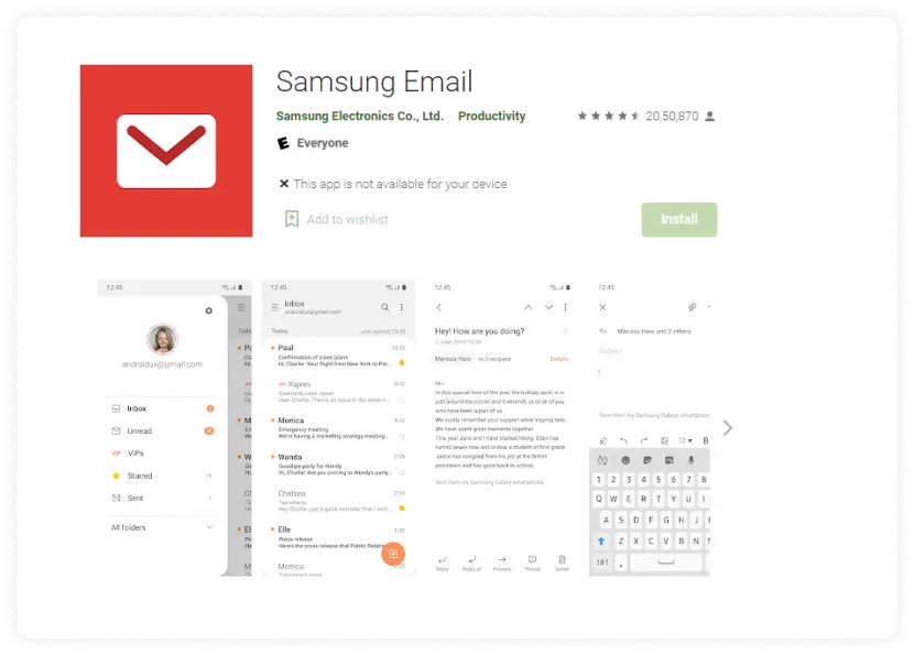 Samsung email