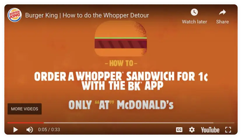 Burger King Business goals content marketing strategy