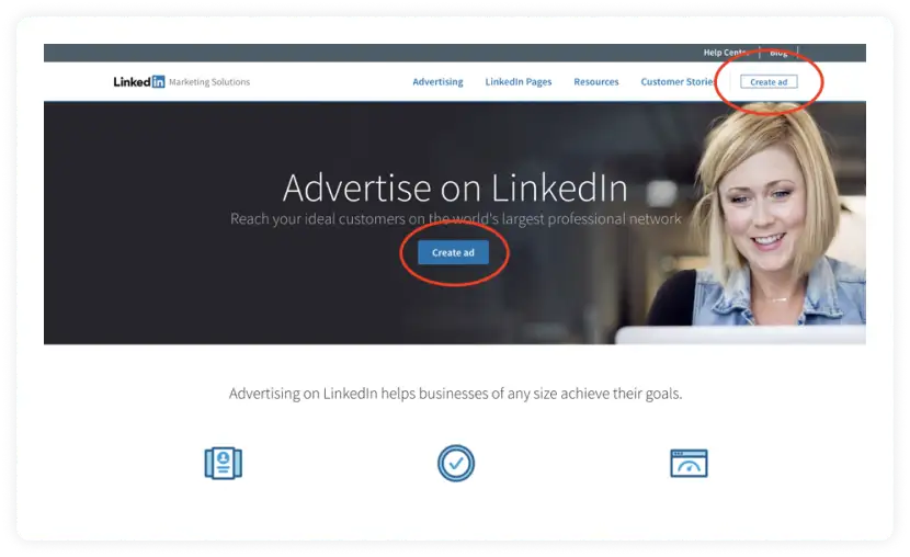 LinkedIn Marketing Solution page 