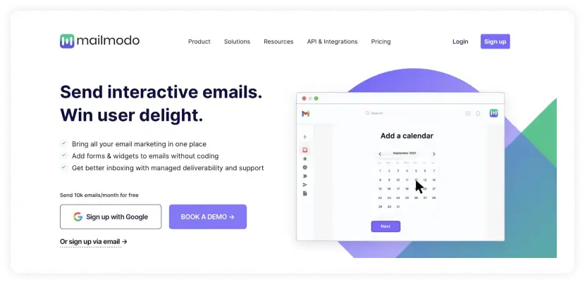 Mailmodo website