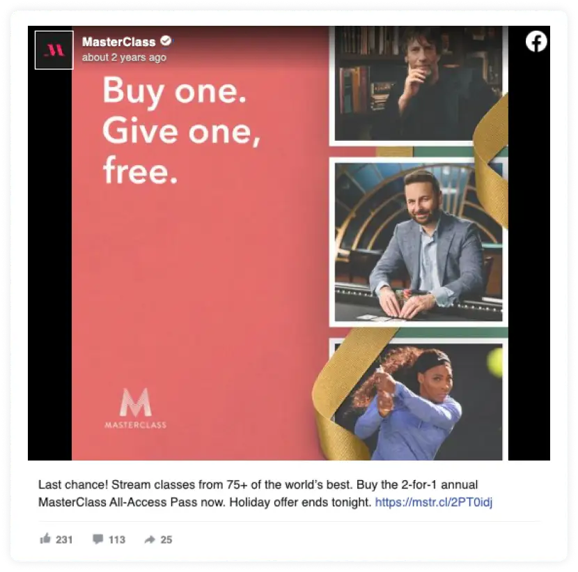 masterclass facebook campaign