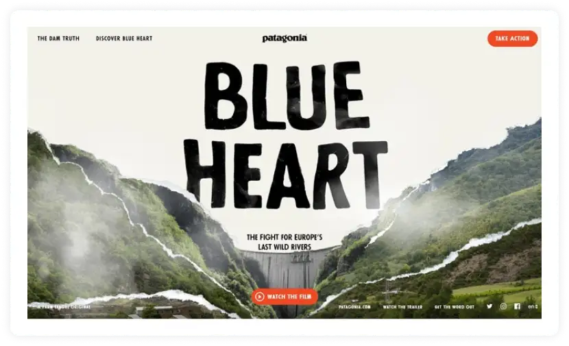 Blue heart microsite