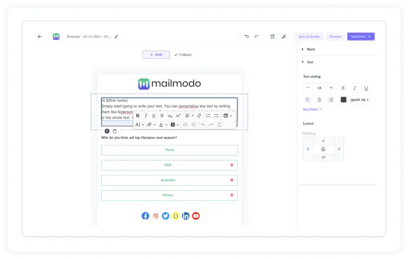 mailmodo no code tool