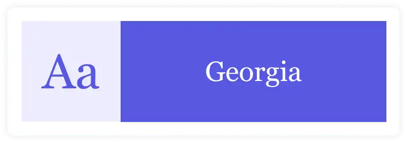 Font: Georgia