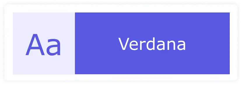 Font: Verdana