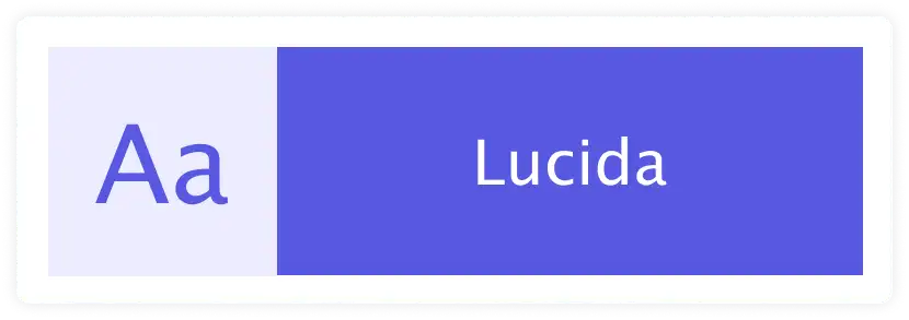 Font: Lucida