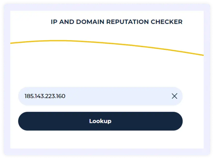 Enter your IP address and click lookup