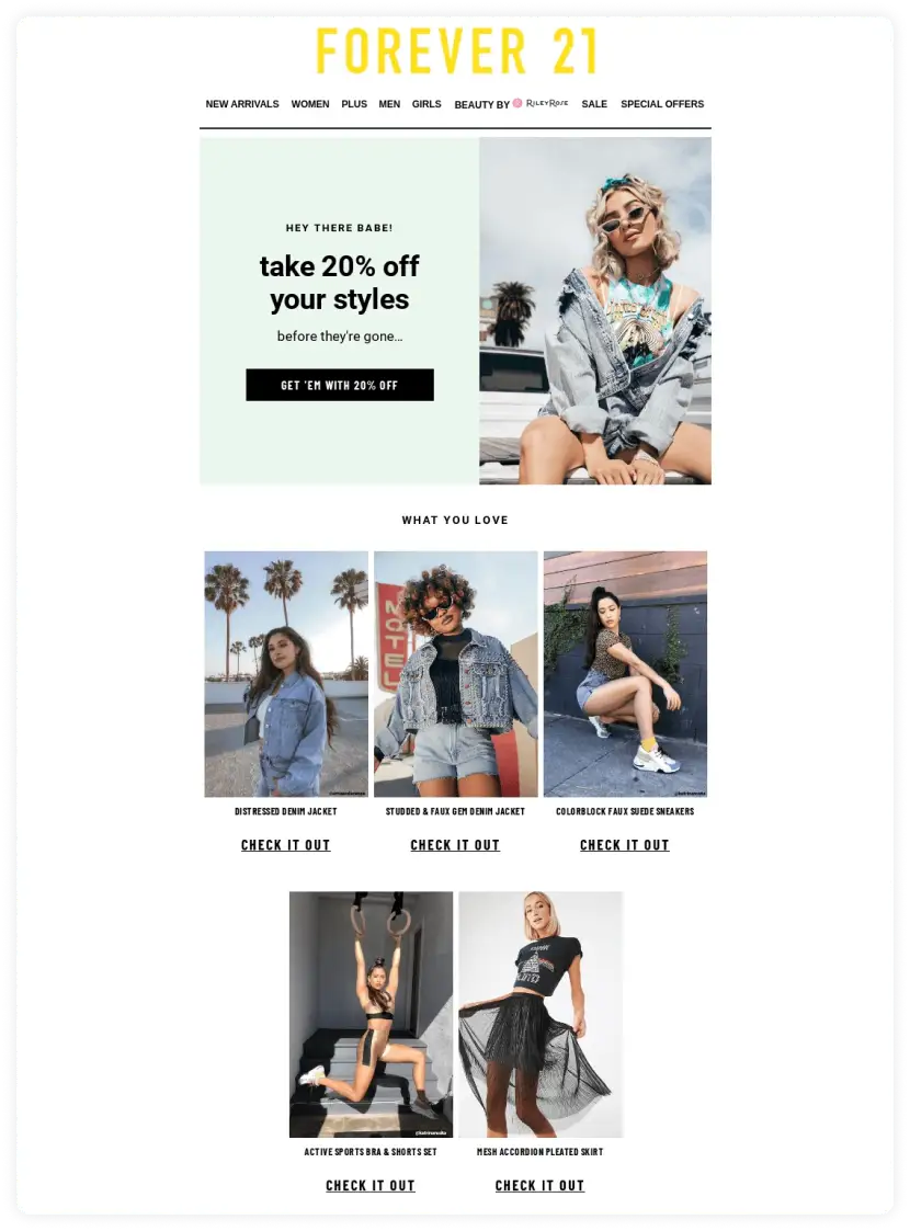 Fashion email design