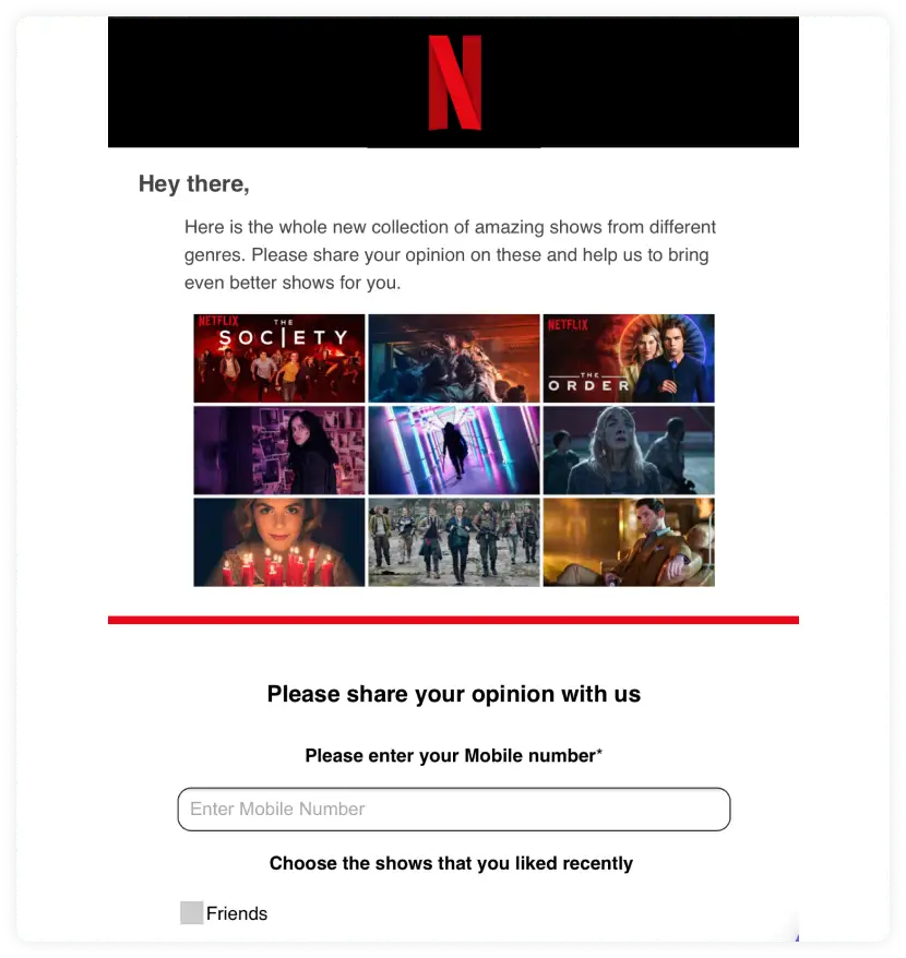 Entertainment email design