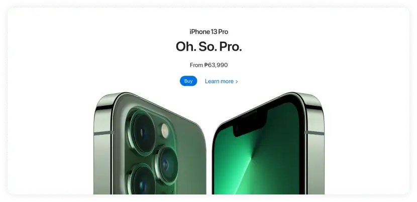 Apple iPhone homepage