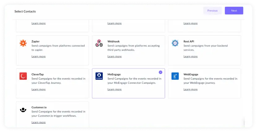 Mailmodo's API integration dashboard