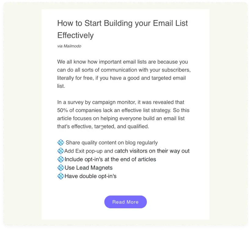 How-to guide newsletter by Mailmodo