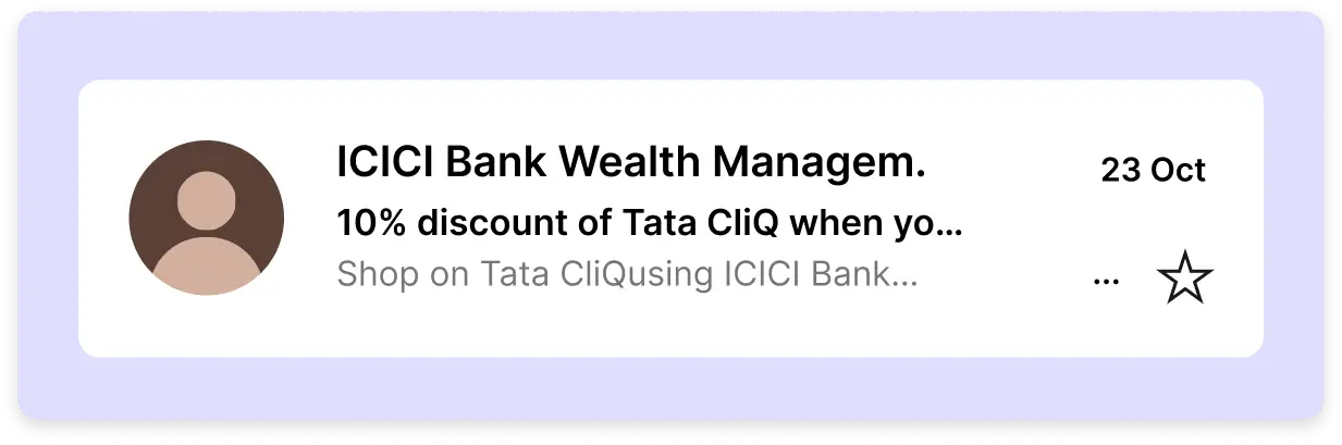 Preview text: Shop on Tata CliQ using ICICI Bank...