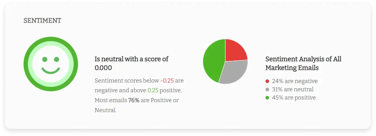 Send Check It - email subject line sentiment analysis