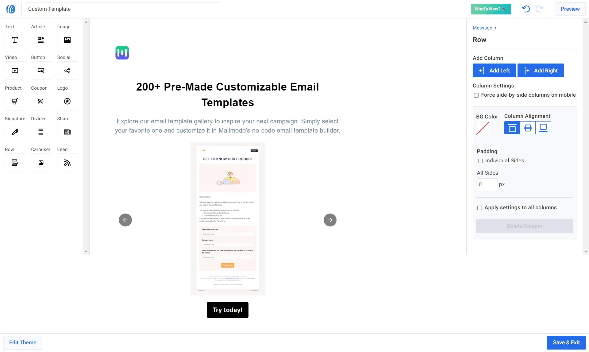 AWeber Drag-And-Drop Email Template Builder And Editor