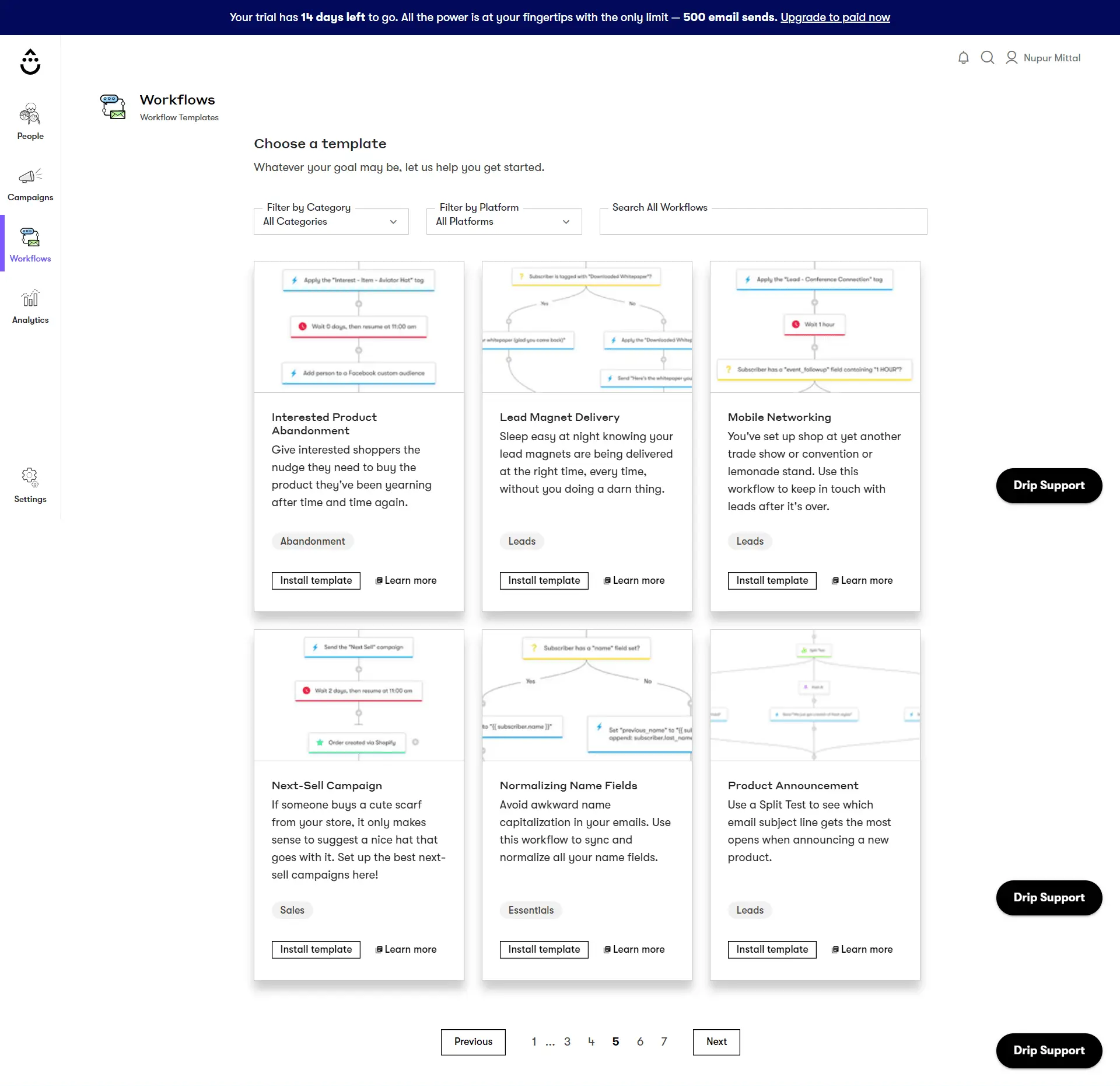 Drip ESP premade email automation series