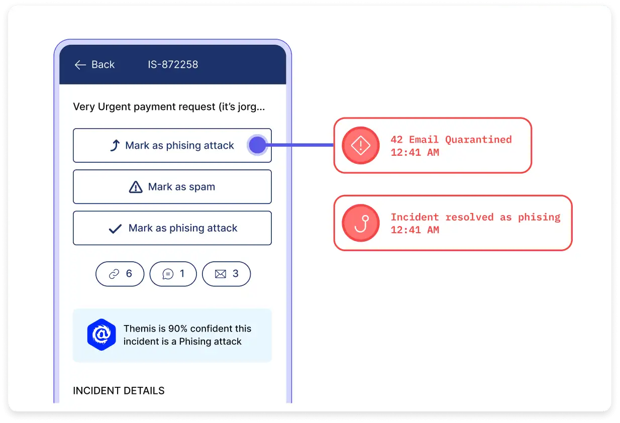 Image showing an email being quarantined