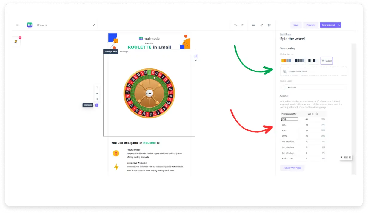 An image showing the second step: customizing your template