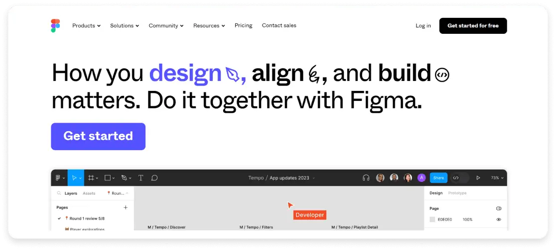 Figma homepage