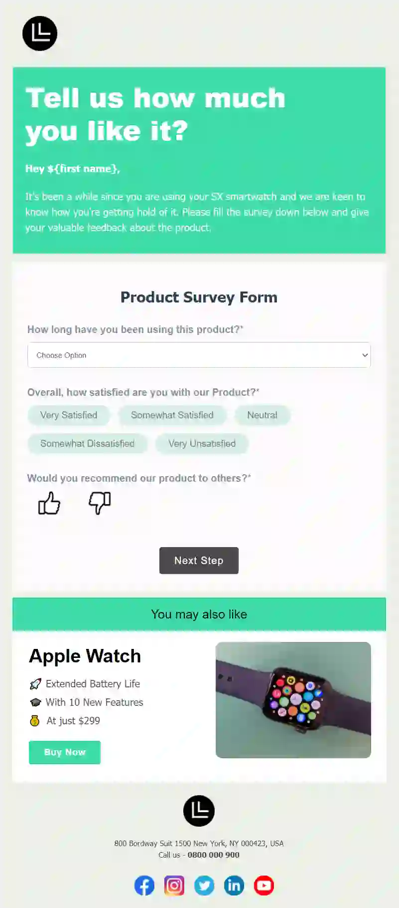 Product Feedback Email