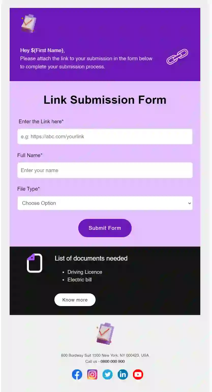 Submission Form Email