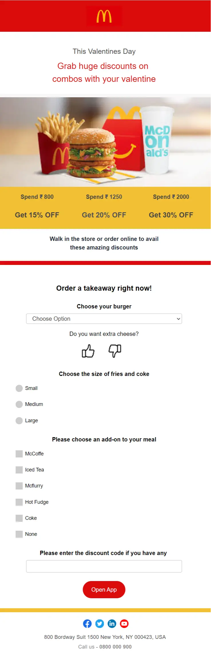 Discount Offer Email