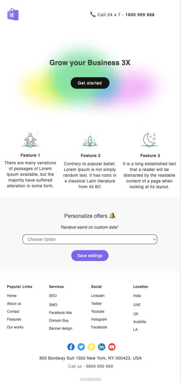 Mini Website Email 