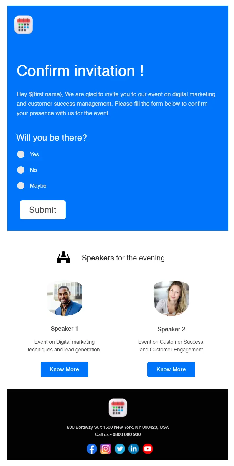 Invitation Email Template