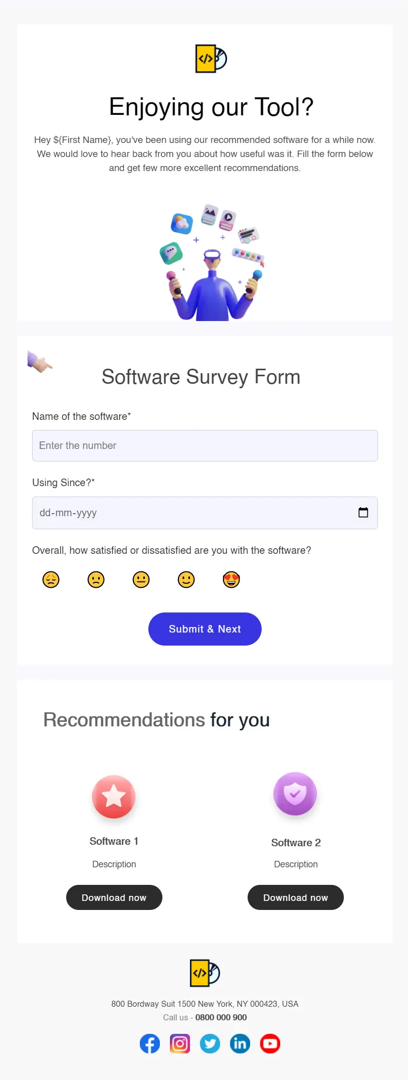 Product Satisfaction Survey Email