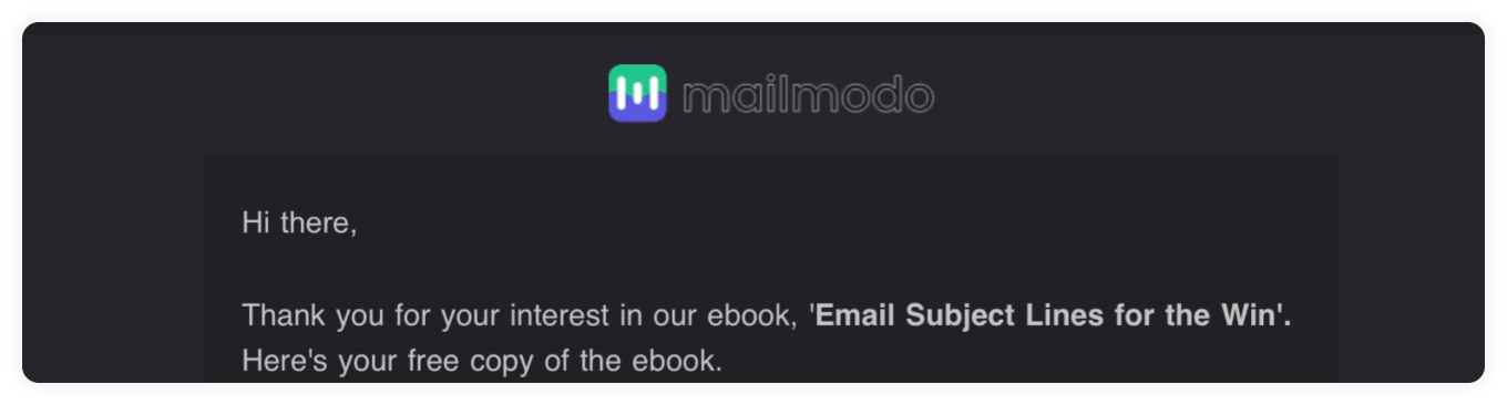 Mailmodo's logo has white outline in dark mode.jpg