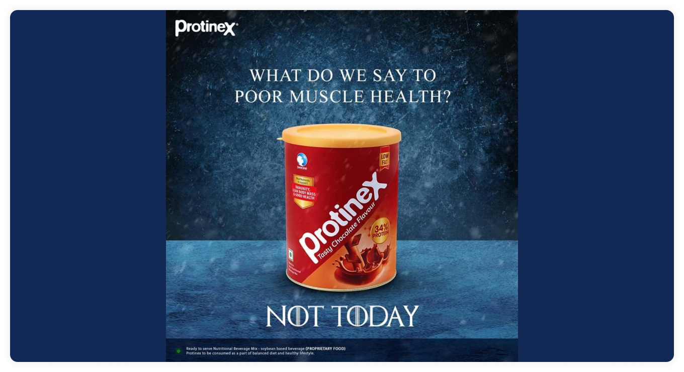 Game of thrones moment marketing campaign by Protinex