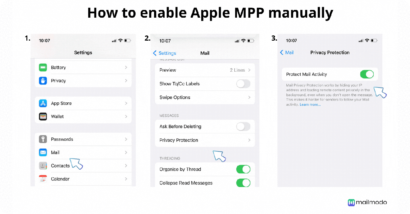 Steps to enable Apple MPP feature in