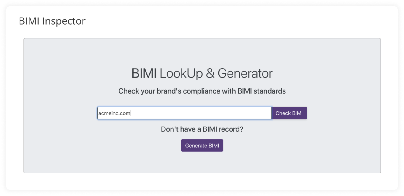 BIMI inspector tool