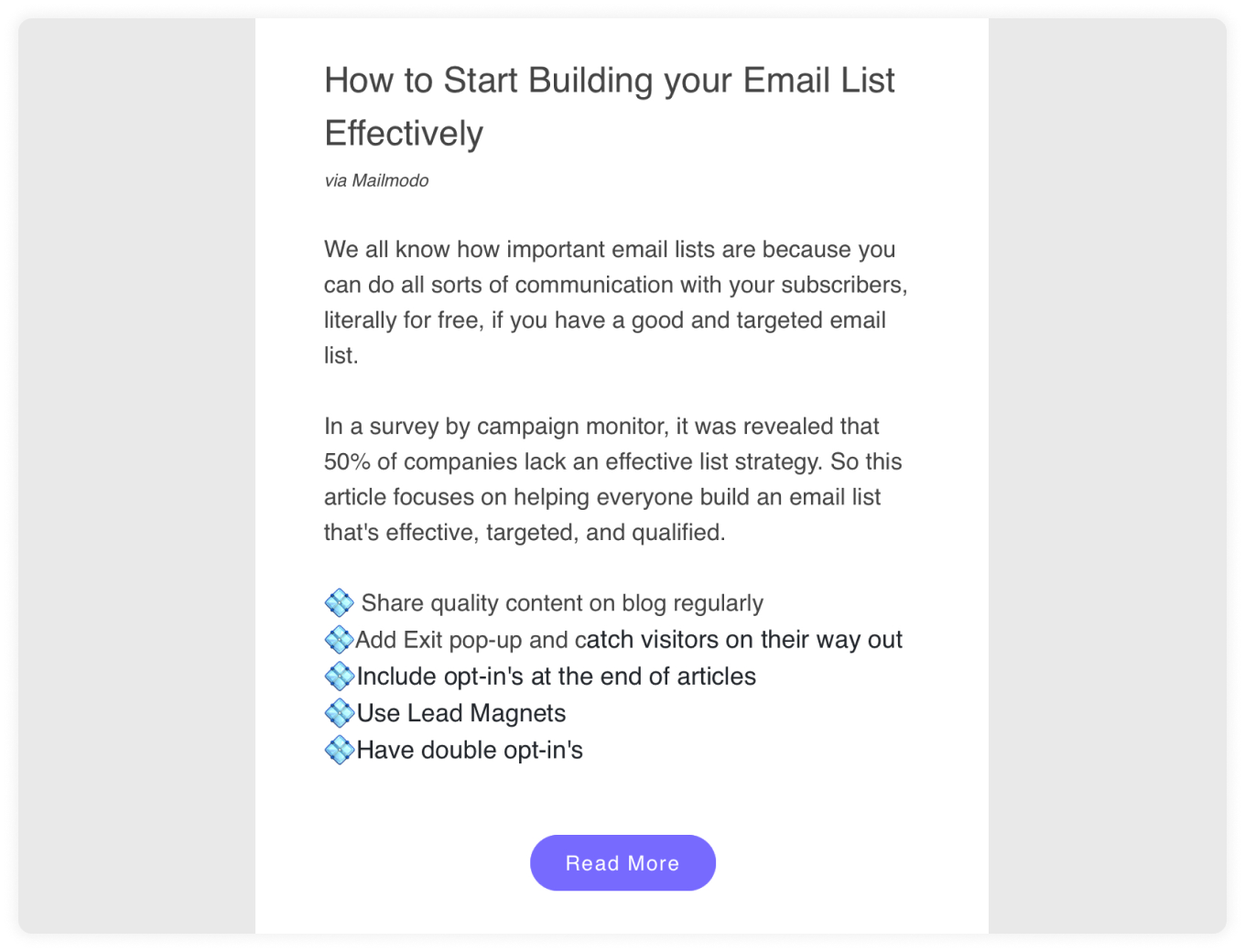 How to guide newsletter by Mailmodo