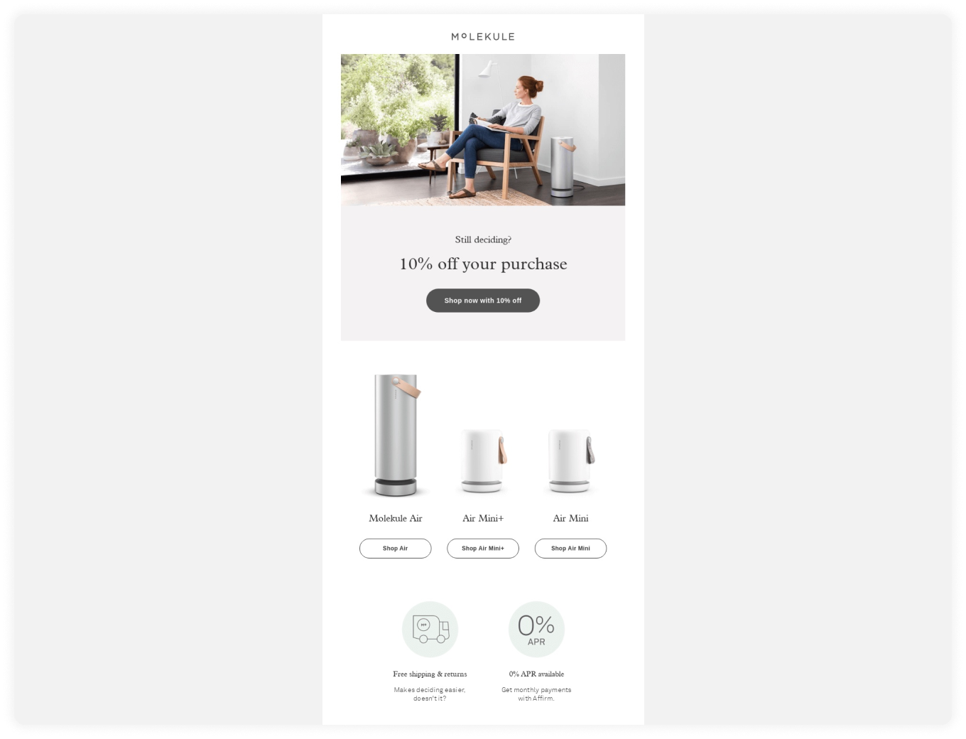 Home and interiors email design