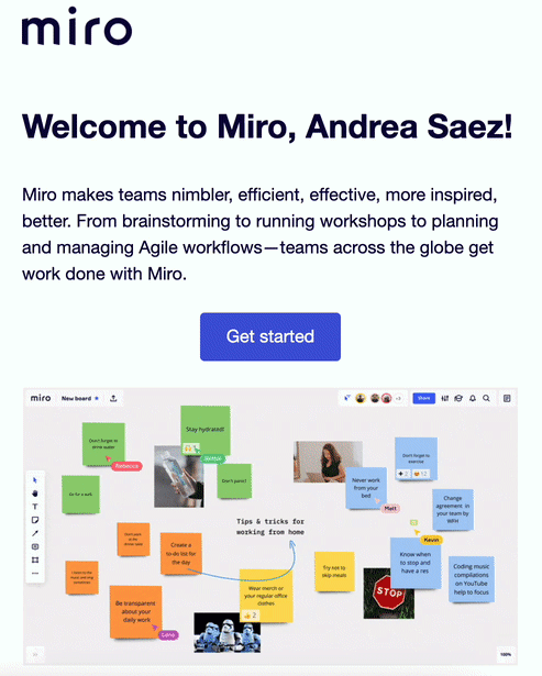 GIF  describing the product in the onboarding email