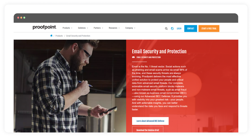 Proofpoint homepage