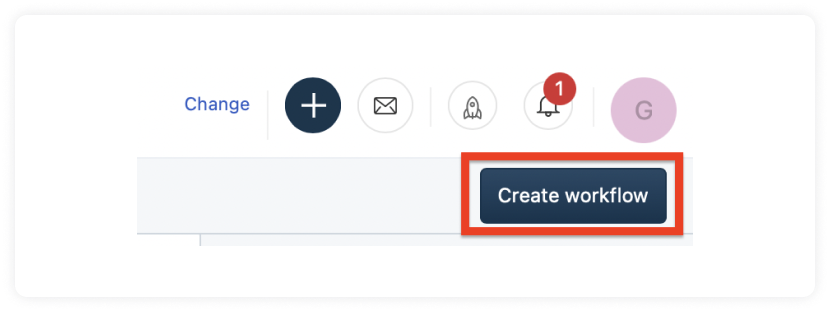 Click on create workflow