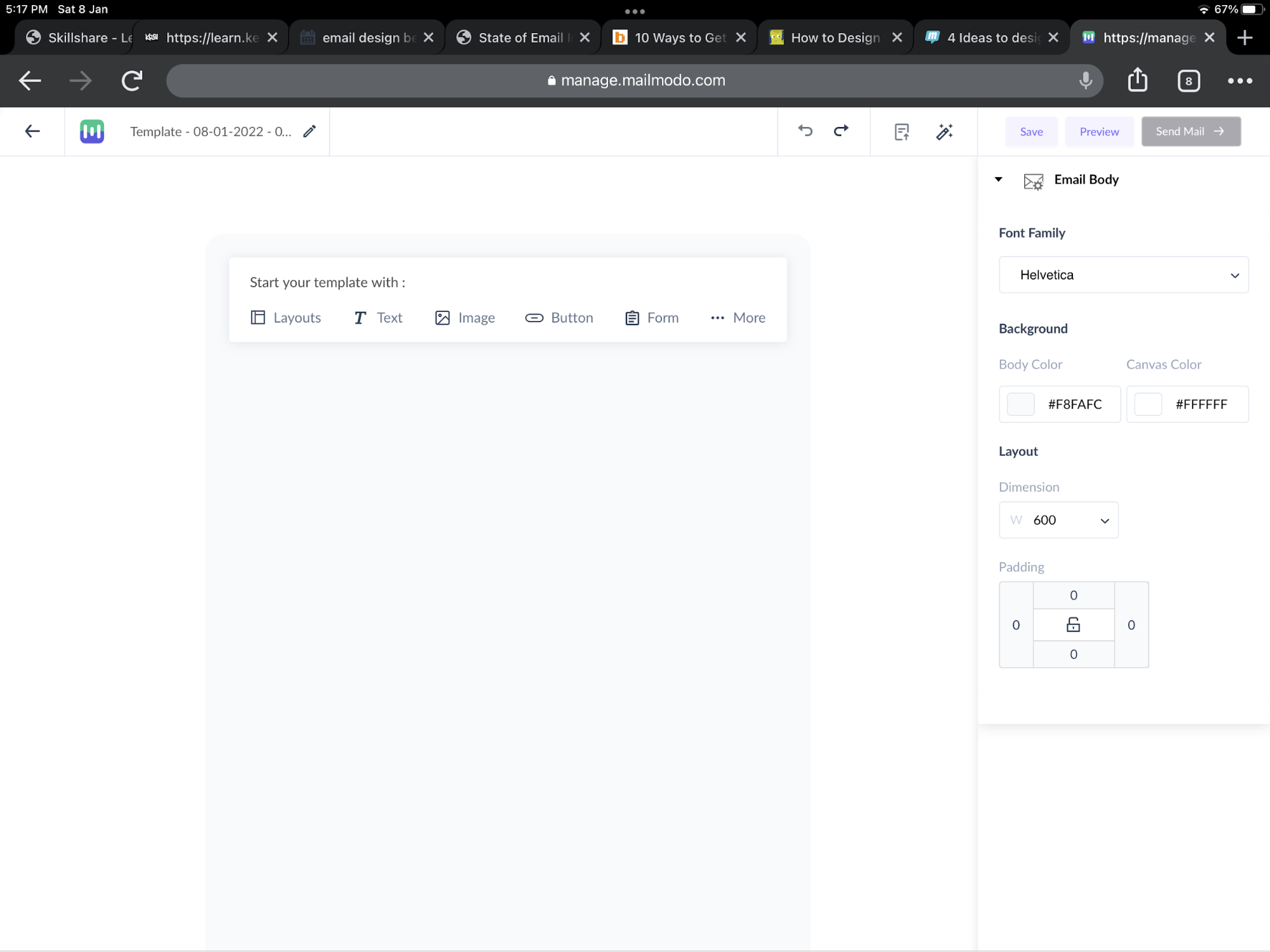 Mailmodo template builder
