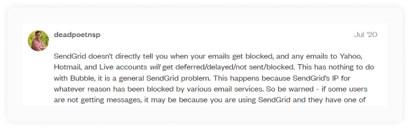Person talking about SendGrid's blocked shared IPs.png