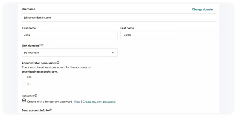 Enter the required details