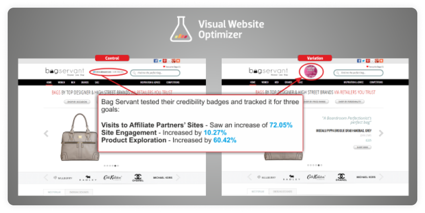 Feature a trust badge on your landing page