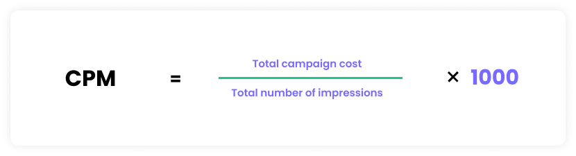 (No. of Emails /1000) x CPM Rate